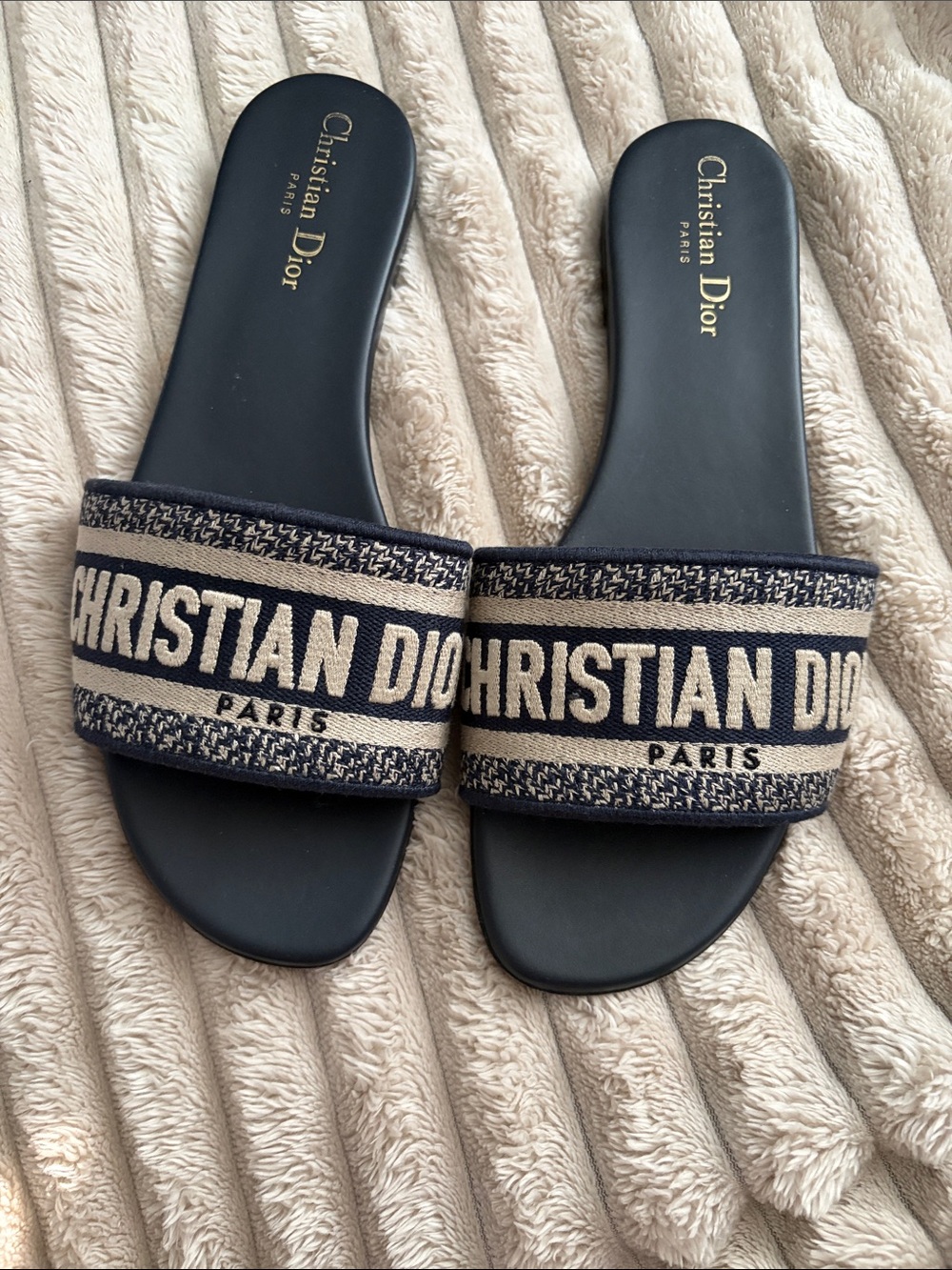Dior embroidery DWAY slides